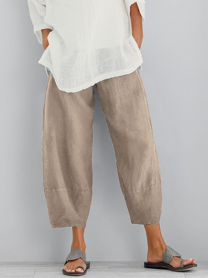 Marie – Relaxed Linen loose 3/4 trouser for Women - Image 2