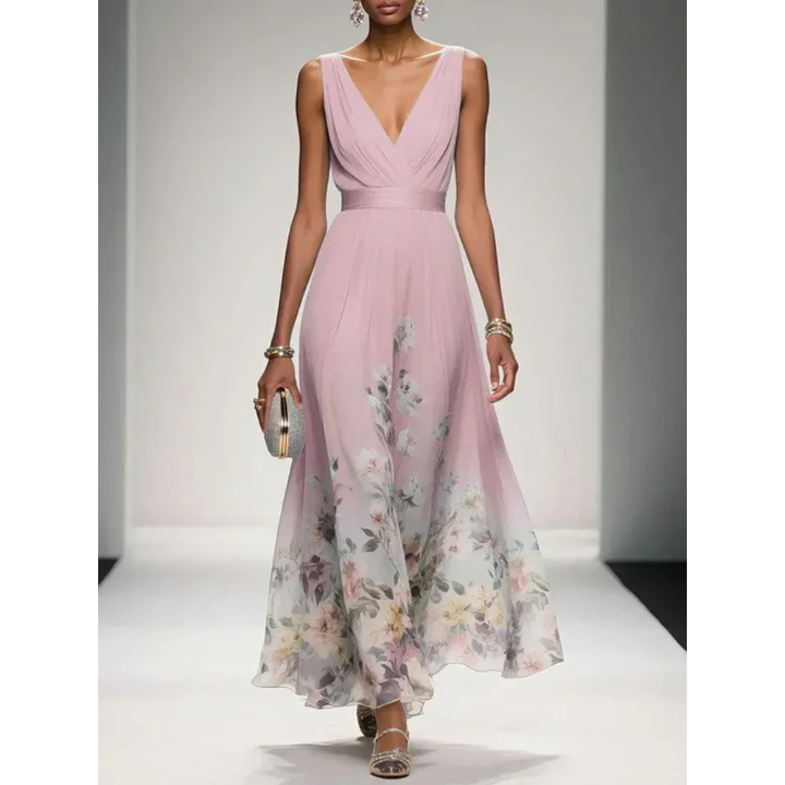 Alva | Damen Maxi Kleid Für Hochzeitsgast Mit Blumenmuster