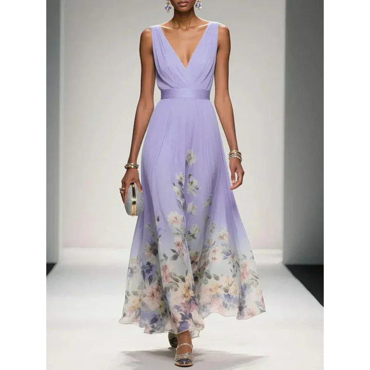 Alva | Damen Maxi Kleid Für Hochzeitsgast Mit Blumenmuster