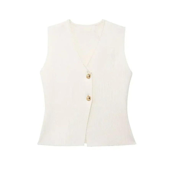 Ärmelloses, geknöpftes Oberteil für Damen-Vest for women-Alpenkind