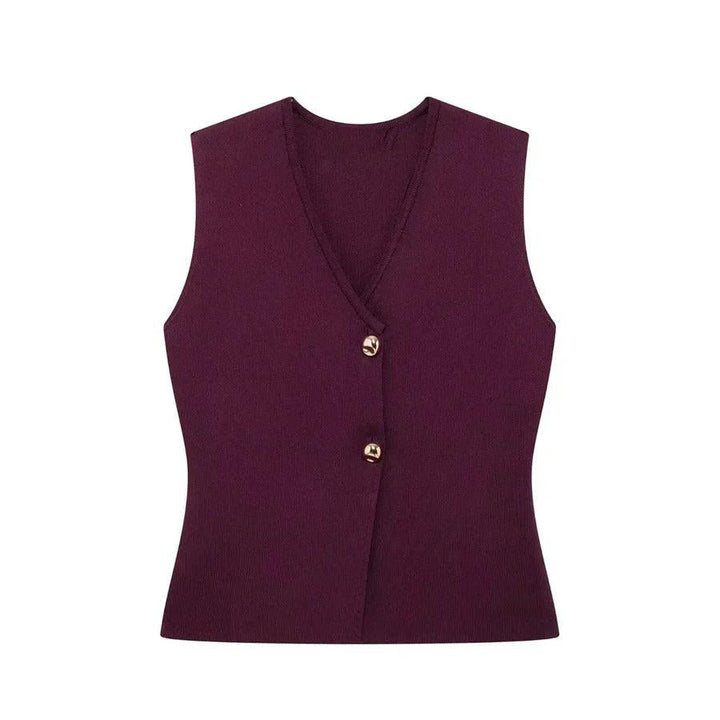 Ärmelloses, geknöpftes Oberteil für Damen-Vest for women-Alpenkind