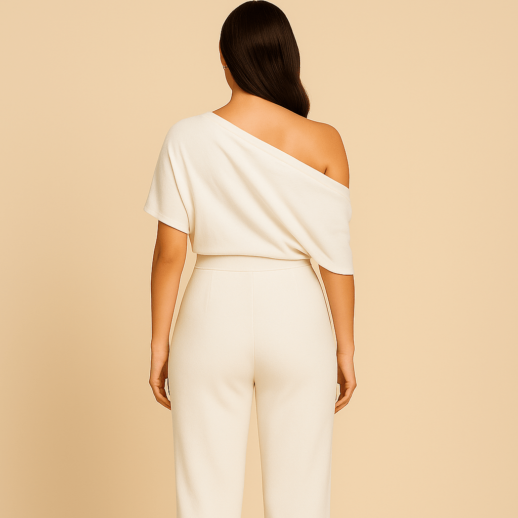Weit geschnittener Jumpsuit für Damen mit Gürtel
