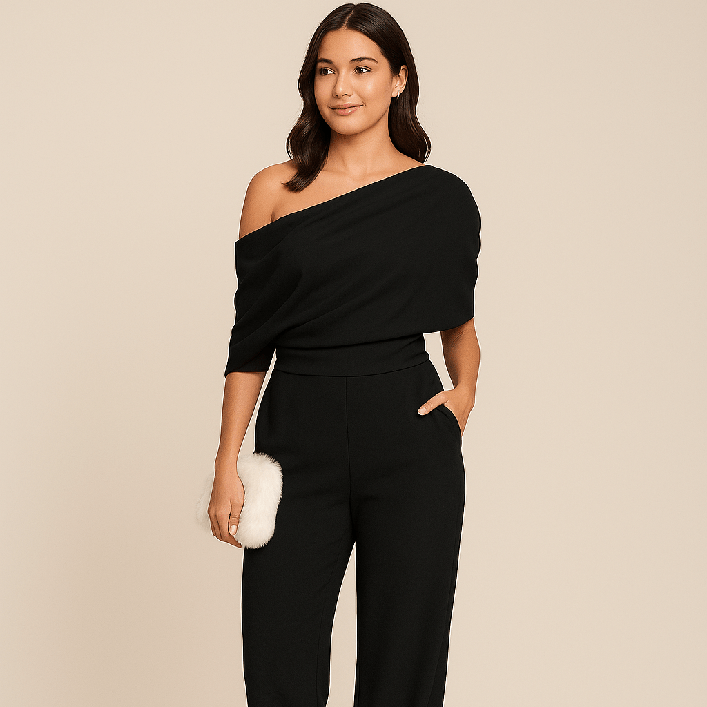 Weit geschnittener Jumpsuit für Damen mit Gürtel