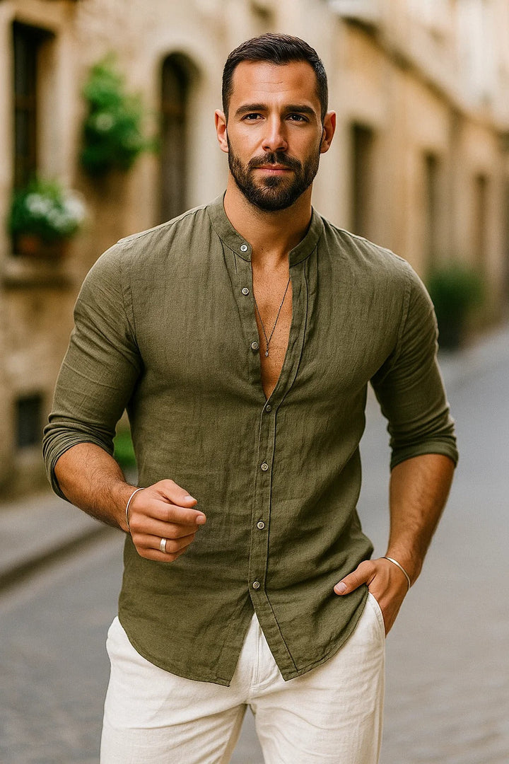 Markus –  Men's 3/4 Sleeve Shirt  - Image 4