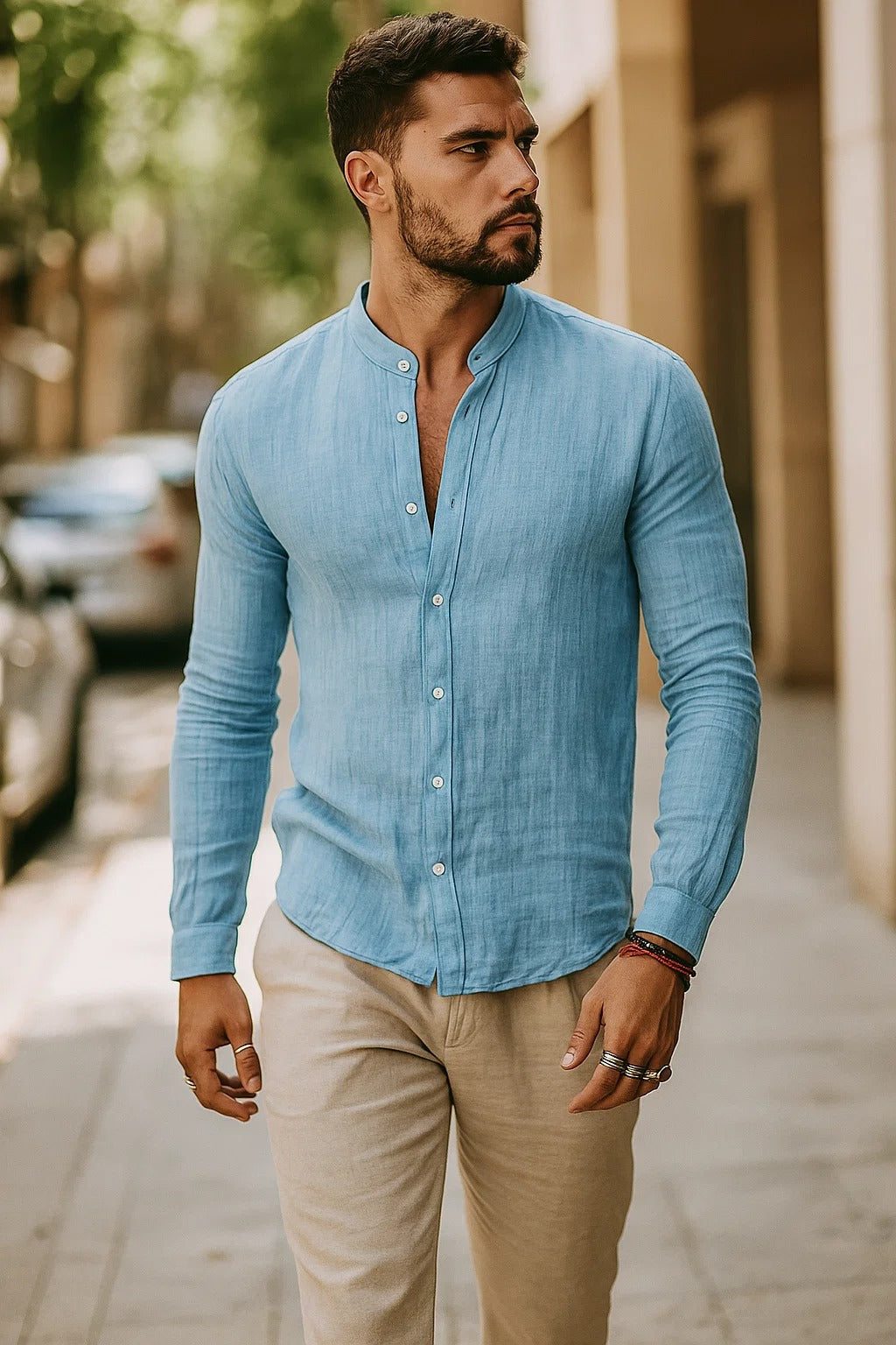 Markus –  Men's 3/4 Sleeve Shirt  - Image 6