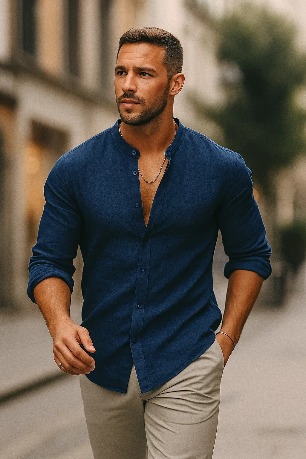 Markus –  Men's 3/4 Sleeve Shirt  - Image 7