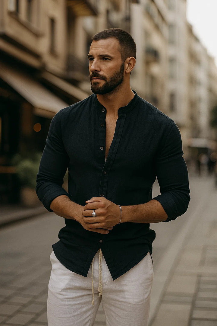Markus –  Men's 3/4 Sleeve Shirt  - Image 9