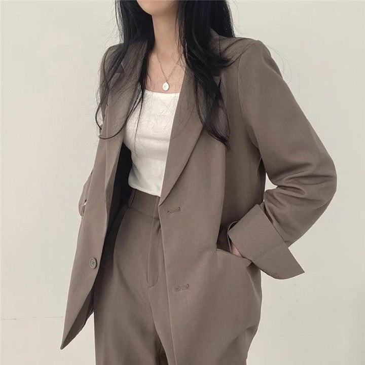 Maria | Damen Zweiteiliges Maßgeschneidertes Anzug-Set mit Langem Blazer