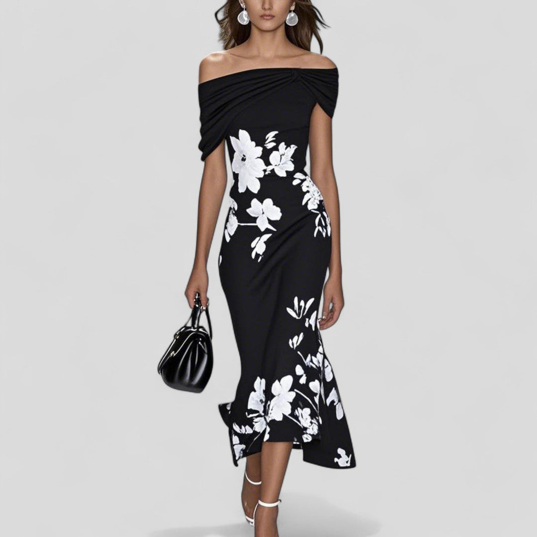 Midi-Kleid für Damen mit Print