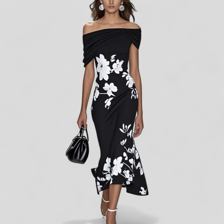 Midi-Kleid für Damen mit Print