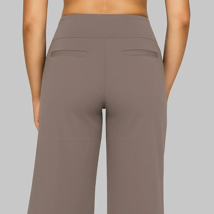 Damen-Stretchhose mit hoher Taille und Taschen