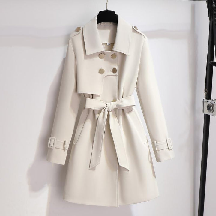 Angela | Damen Chic Trenchcoat mit langen Ärmeln