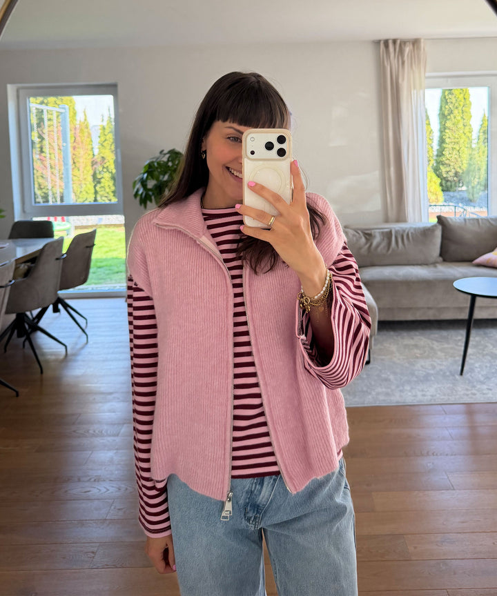 Kurzarm Strickjacke Belinda Rosa