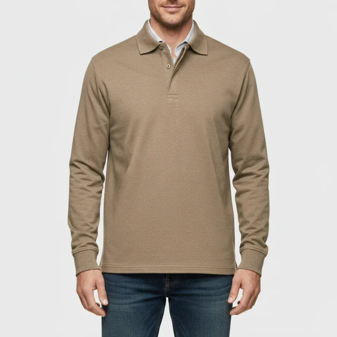 Bennet | Herren Poloshirt Schlicht Langarm Freizeit
