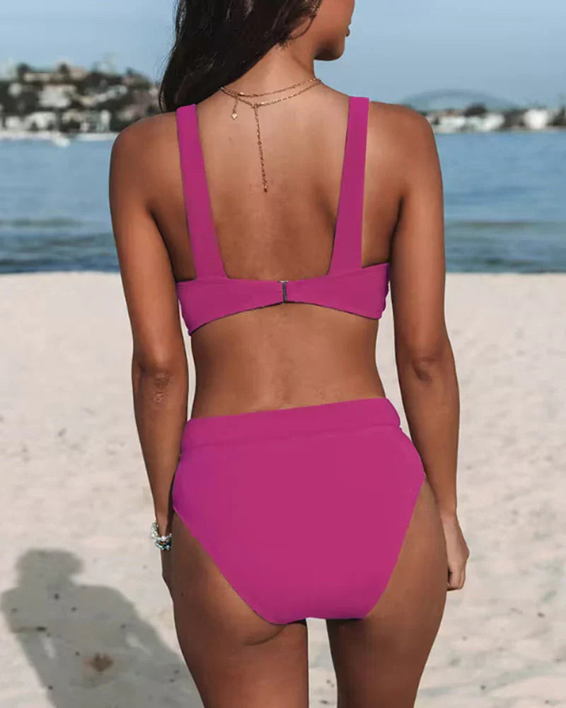 Damen Zweiteiliger Hochtaillierter Bikini