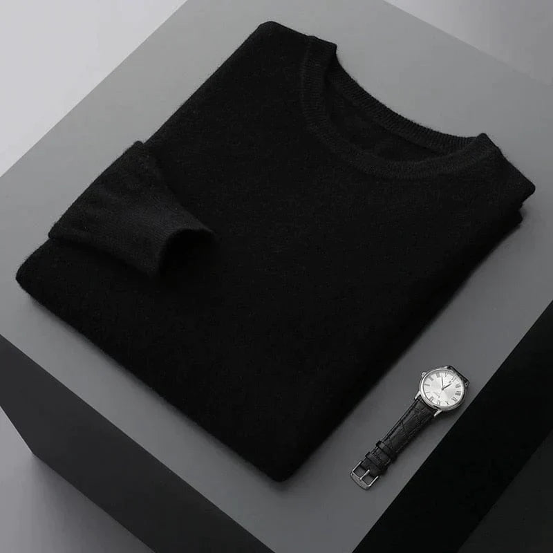 Benjamin | Herren Klassischer Pullover mit Rundhalsausschnitt