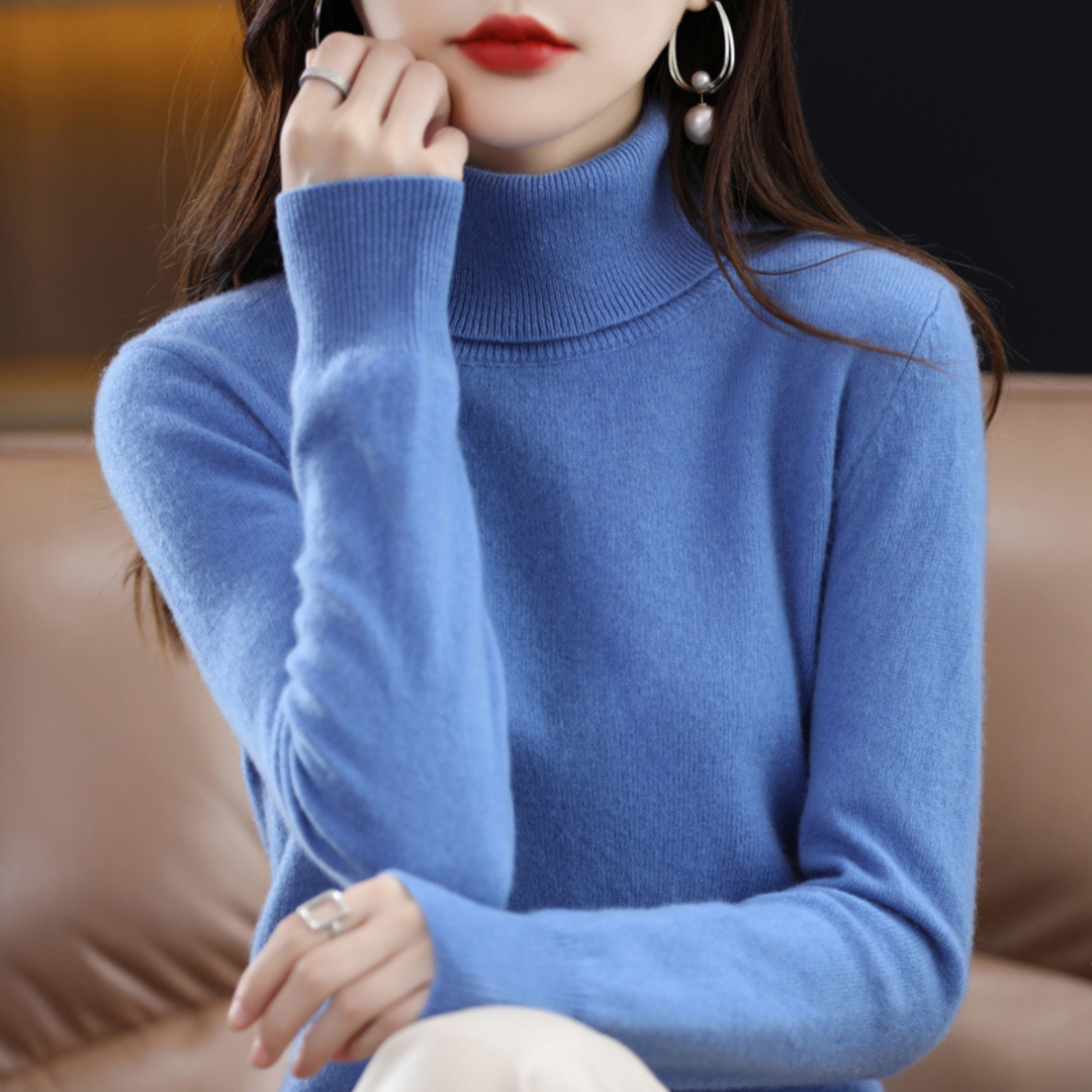 Pauline | Damen Winter Klassischer Rollkragenpullover