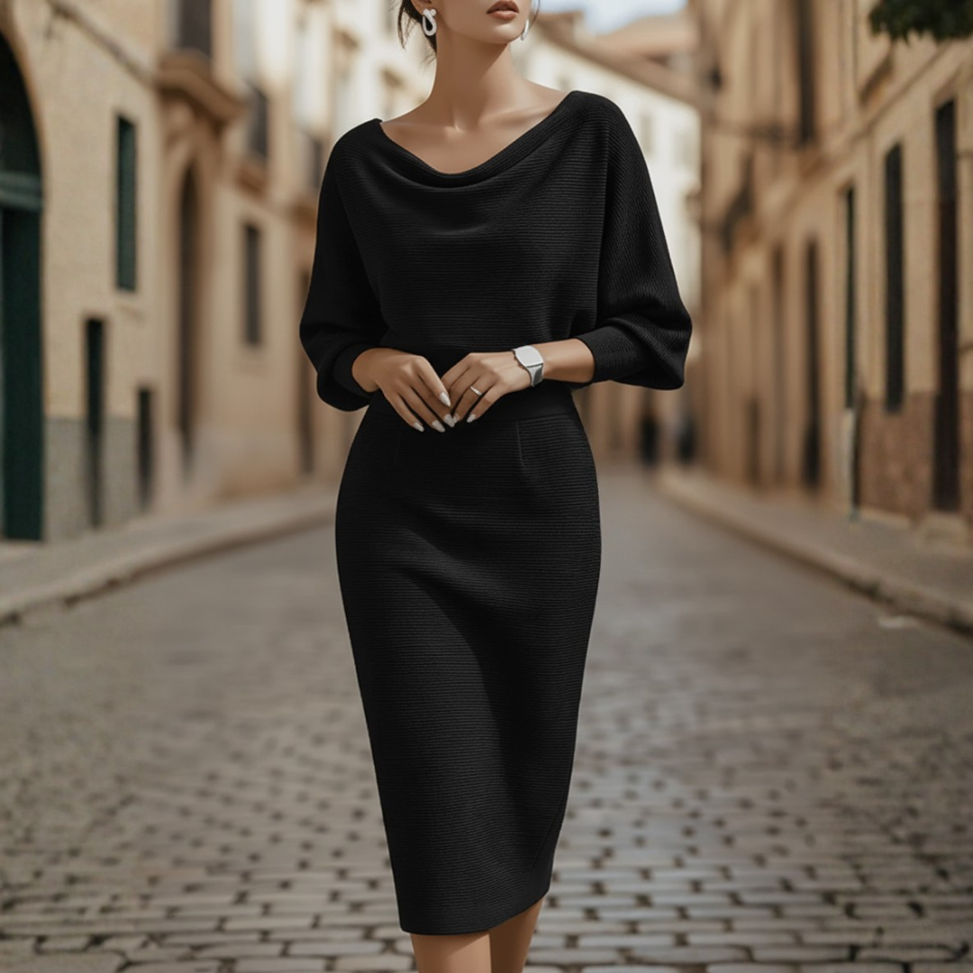 Damen Kleid mit weitem Ausschnitt