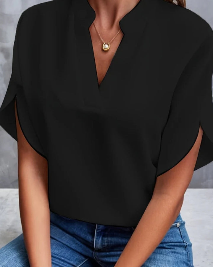 Bluse für Damen mit Kurzarm | Lockerer Schnitt