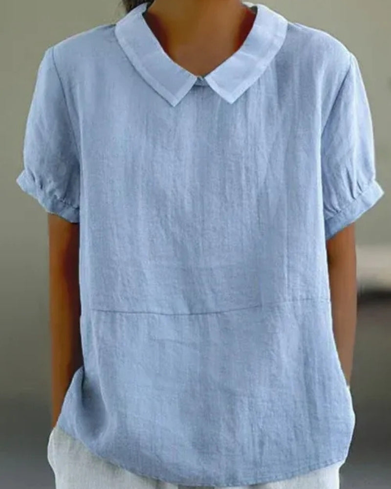 Bluse mit klassischem Kragen – Klare Linien für Damen im Alltag