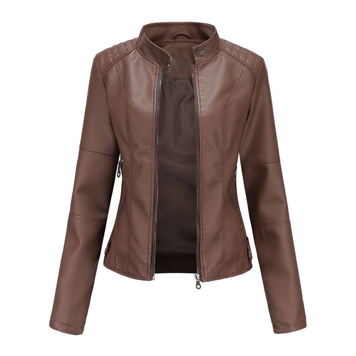 Claudia – Bikerjacke mit Stehkragen