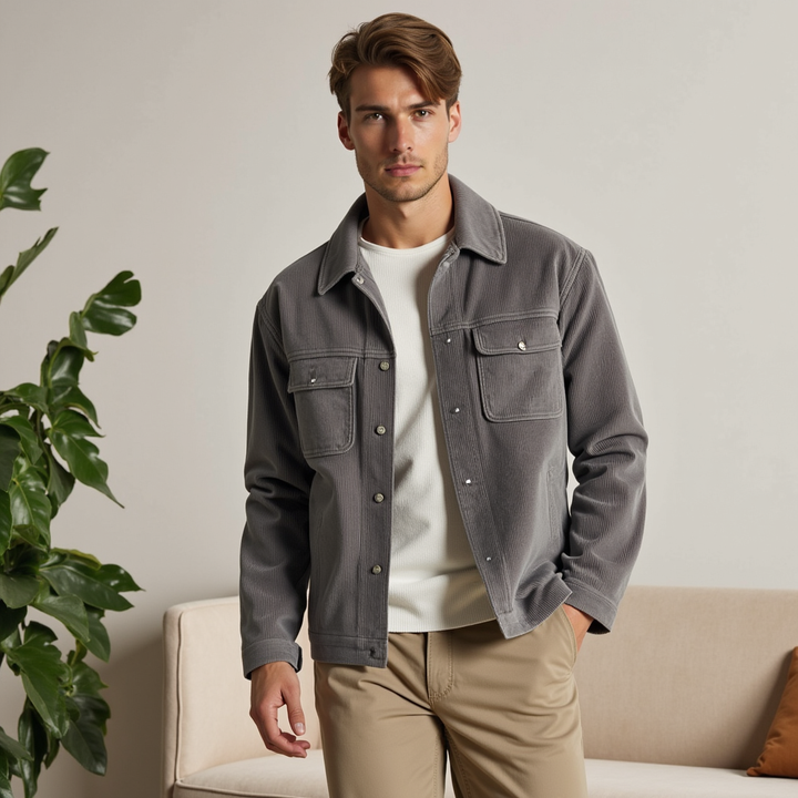 Giacca Uomo in Velluto a Coste Classica Regular Fit - Vesarelli