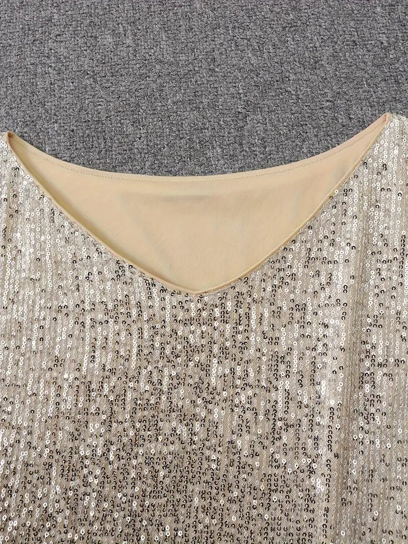 Damen-Partykleid aus Polyester mit Pailletten