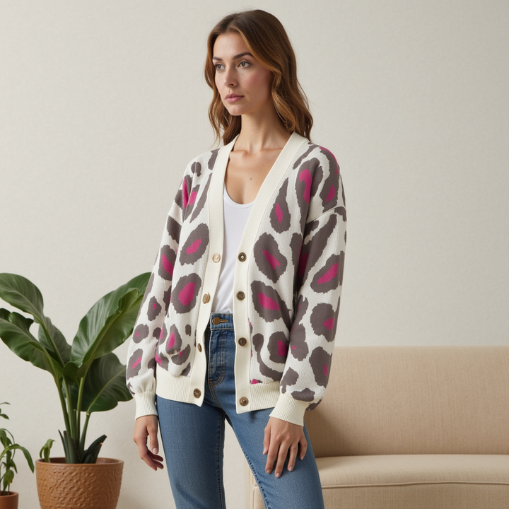 Cardigan Lungo Donna in Maglia con Scollo a V - Vesarelli