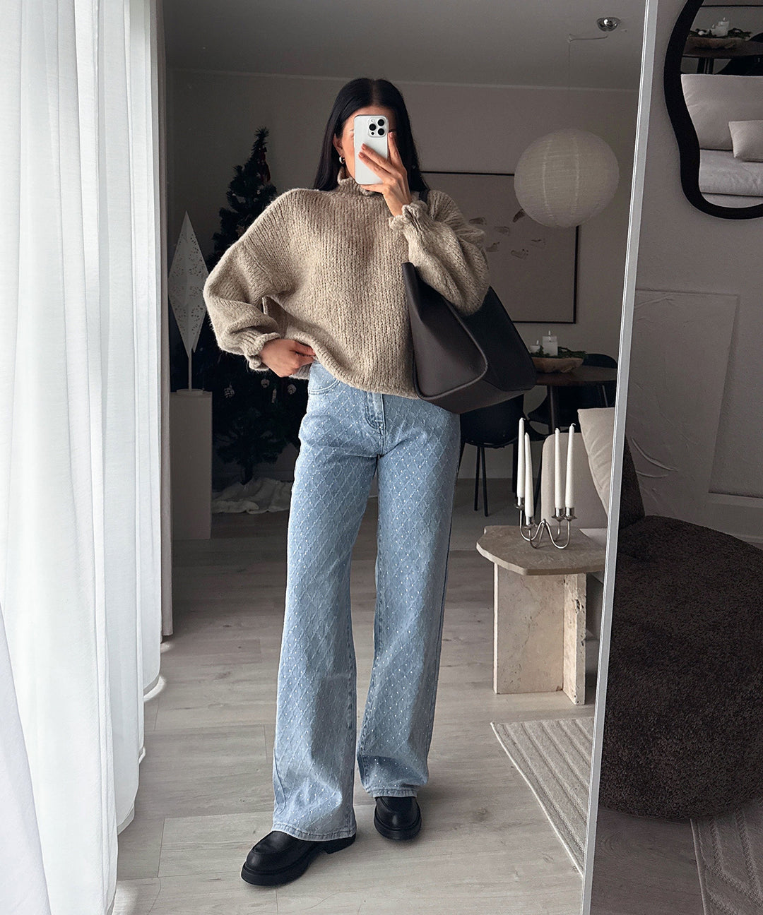 Stretch Wide Leg Jeans Kanja Blau Ladypolitan ♡