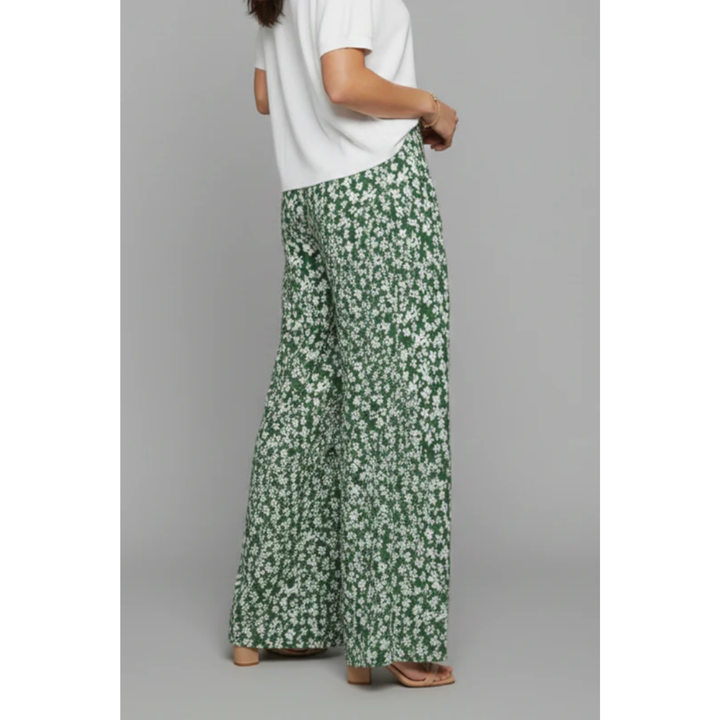 Lilly | Damen Palazzo Hose Mit Blumenmuster Für Alltag