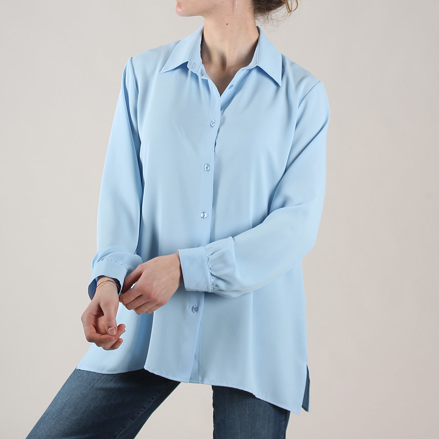 Flüssiges Damenhemd aus Polyester, Einheitsgröße