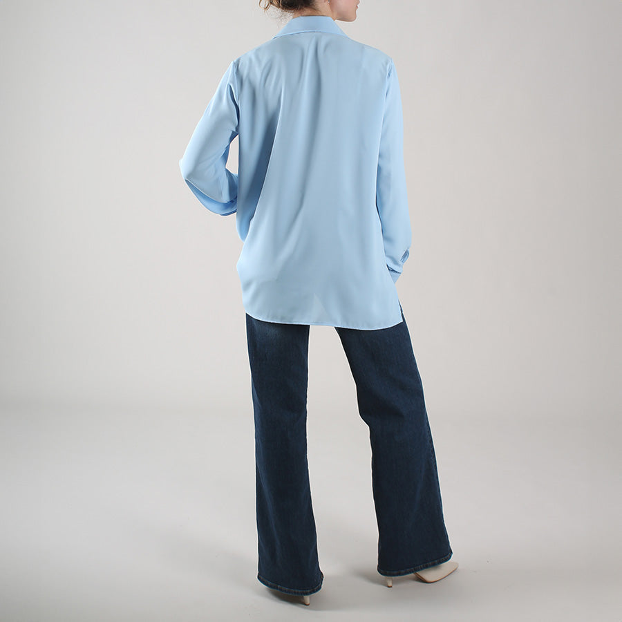 Flüssiges Damenhemd aus Polyester, Einheitsgröße