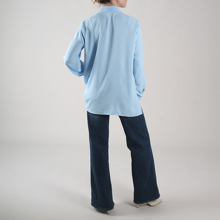 Flüssiges Damenhemd aus Polyester, Einheitsgröße