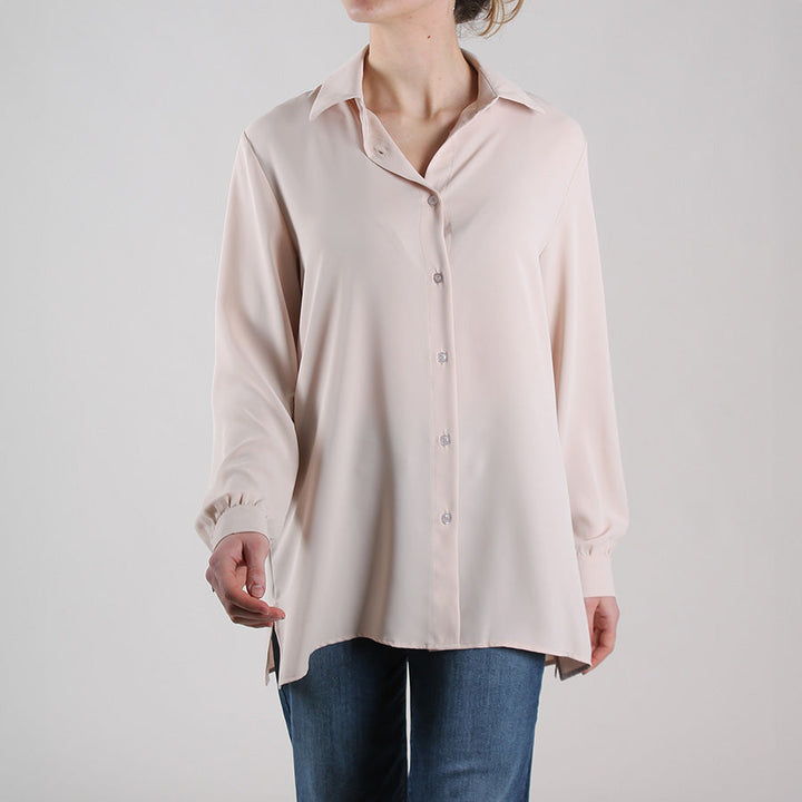 Flüssiges Damenhemd aus Polyester, Einheitsgröße