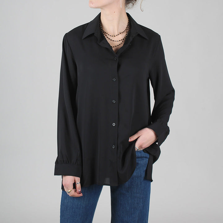 Flüssiges Damenhemd aus Polyester, Einheitsgröße