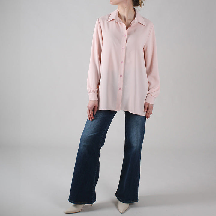 Flüssiges Damenhemd aus Polyester, Einheitsgröße