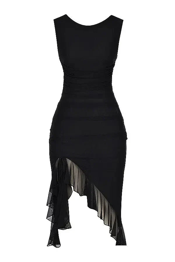Charlotte Kleid – Elegantes Midi-Kleid aus Stretch-Mesh