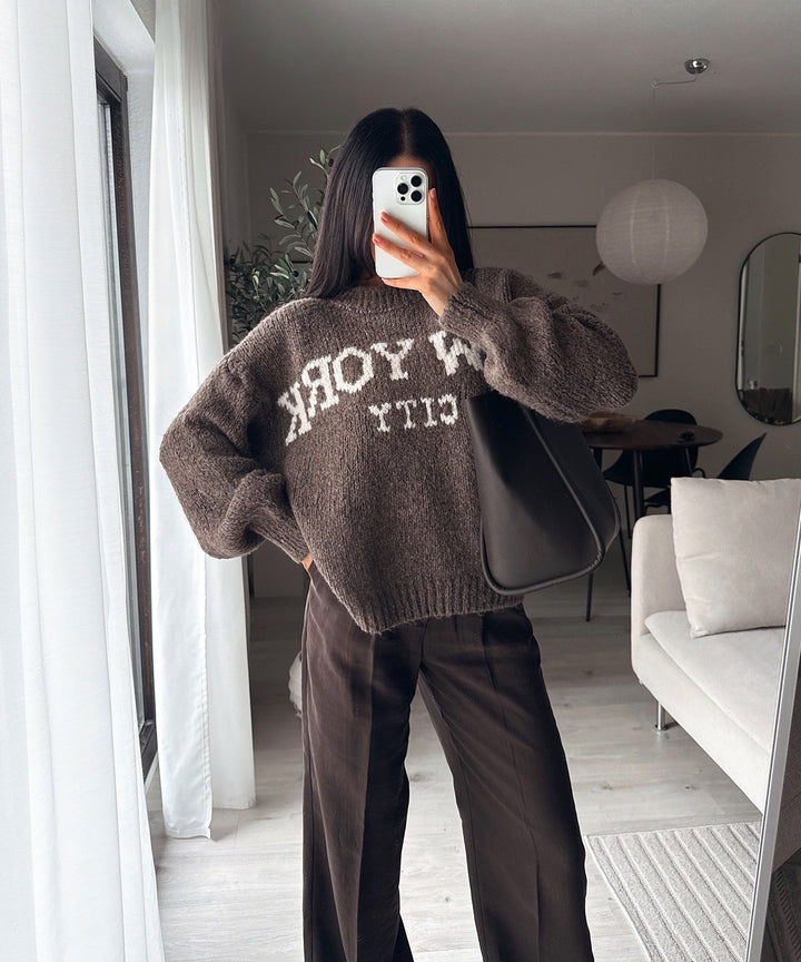 Pullover New York City Braun Ladypolitan ♡