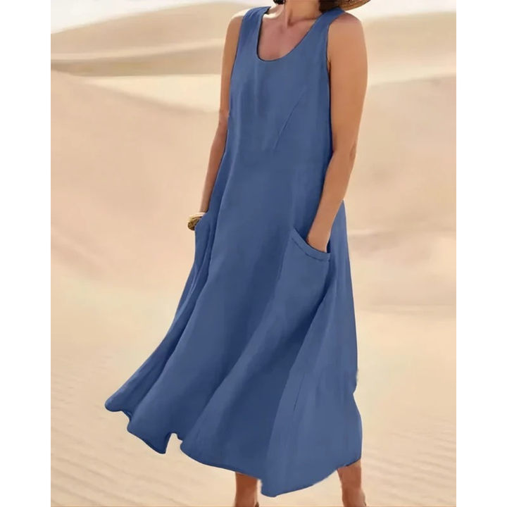 Clara | Damen Sommerkleid Midi Für Strand