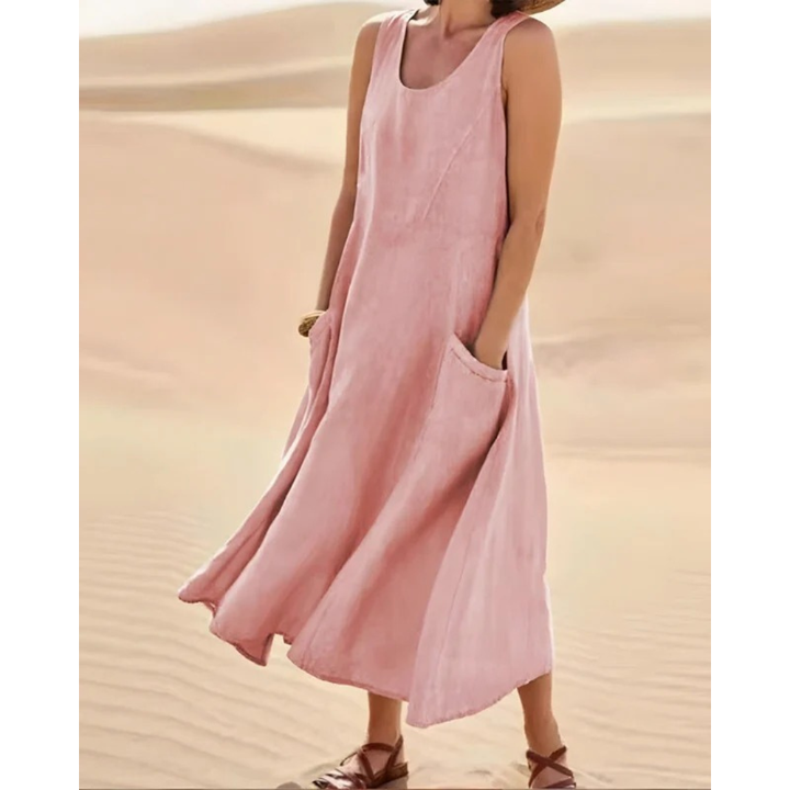 Clara | Damen Sommerkleid Midi Für Strand