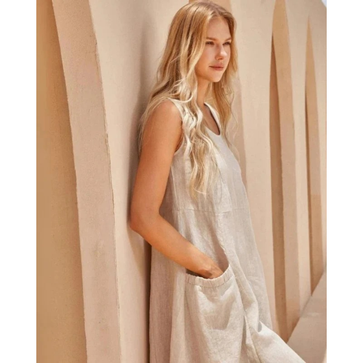 Clara | Damen Sommerkleid Midi Für Strand