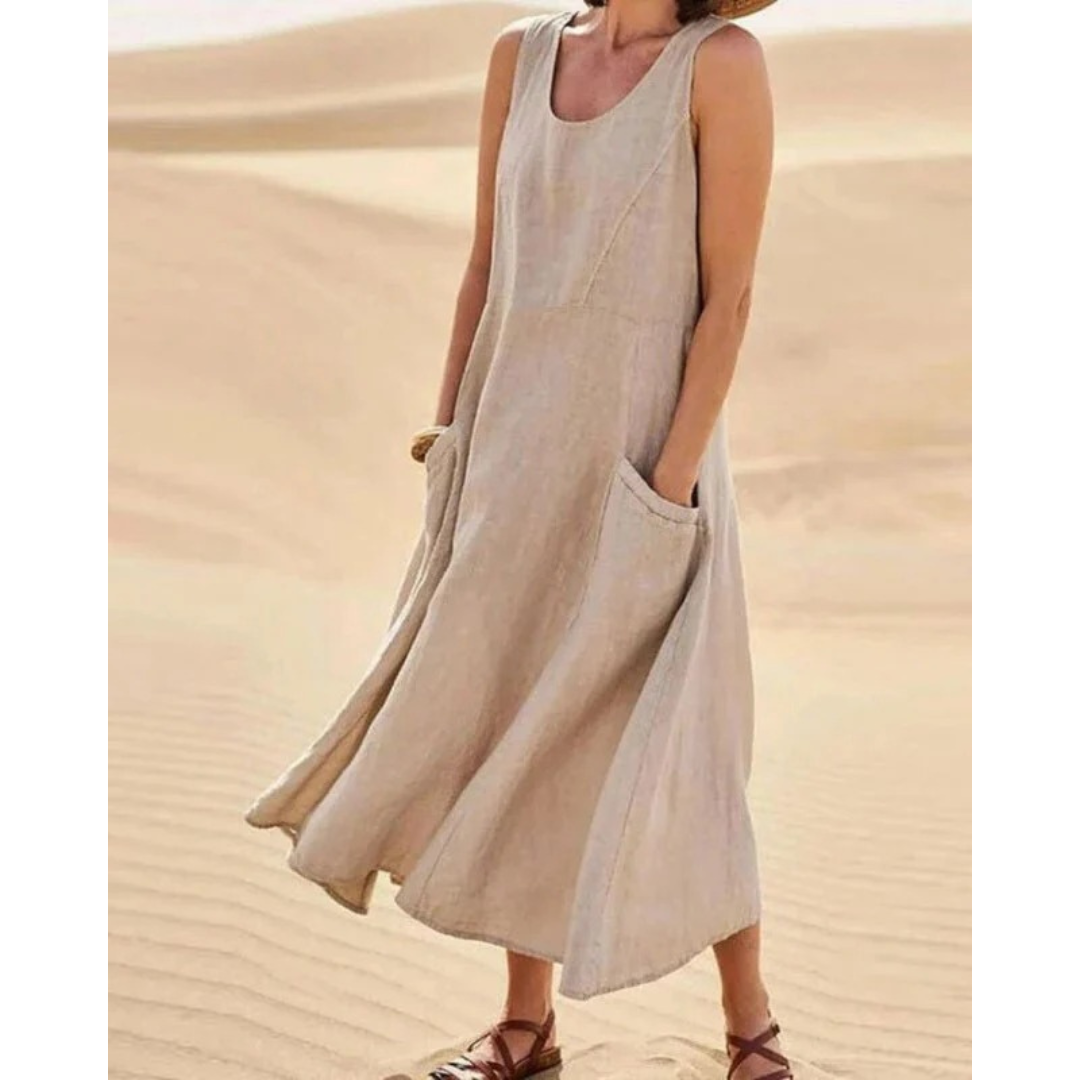 Clara | Damen Sommerkleid Midi Für Strand