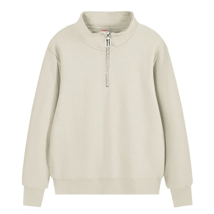 Regular Fit Sweatshirt mit Reißverschluss Half Zip
