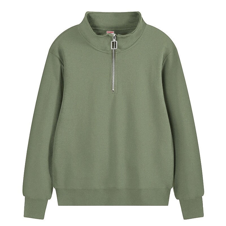 Regular Fit Sweatshirt mit Reißverschluss Half Zip