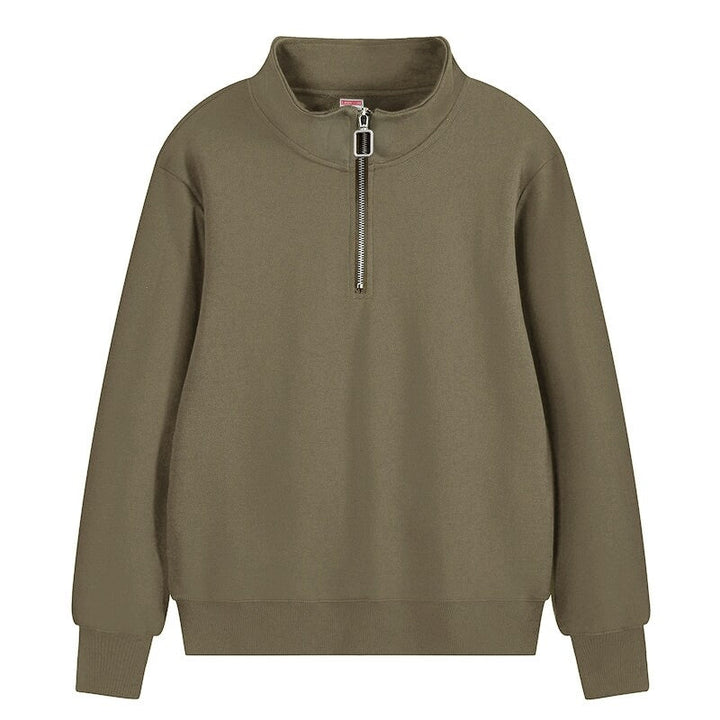 Regular Fit Sweatshirt mit Reißverschluss Half Zip