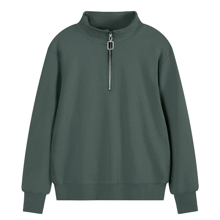 Regular Fit Sweatshirt mit Reißverschluss Half Zip