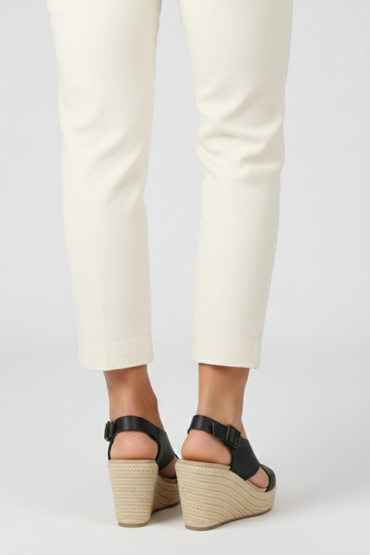 Julia | Damen Keilsandaletten mit überkreuztem Slingback-Riemen