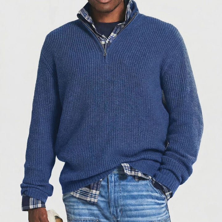 Sean – Herrenpullover mit Reißverschluss