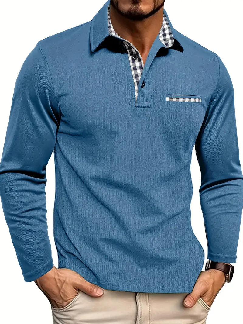 Oliver | Herren Langarm Freizeit-Polohemd
