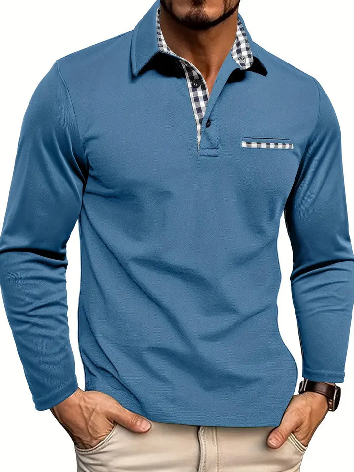 Oliver | Herren Langarm Freizeit-Polohemd